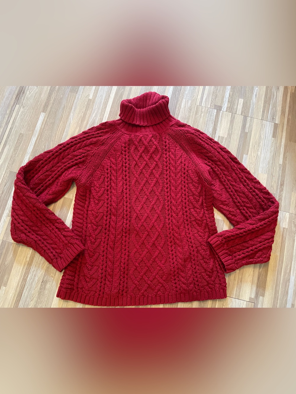 L.L Bean Vintage 80s Cotton Fisherman Cableknit Sweater